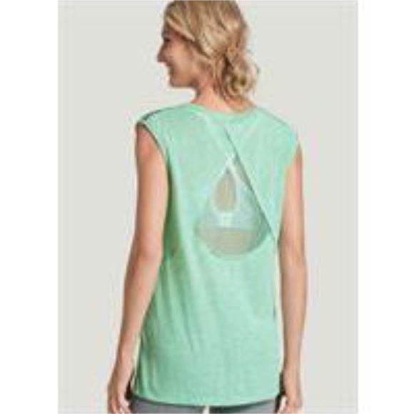 💕JOCKY💕 Mesh Trim Tee in Dark Mint Space - Picture 2 of 5